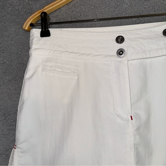 Pelle P Sports Shorts Women's Medium White Short‎ Side Slit Embroidered Skort - Picture 7 of 14